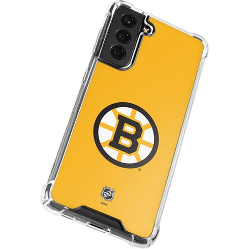 NHL Boston Bruins Solid Background Galaxy S21 FE Clear Case